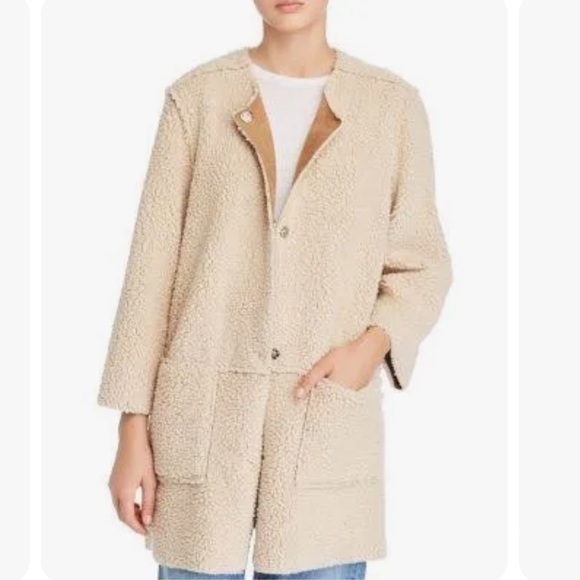 BB Dakota Reversible Faux Shearling/Suede Car Coat - Picture 3 of 11